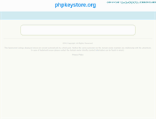 Tablet Screenshot of phpkeystore.org
